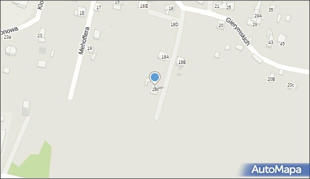 Sosnowiec, Braci Gierymskich, 18c, mapa Sosnowca