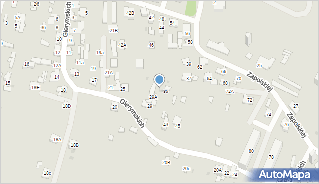 Sosnowiec, Braci Gierymskich, 33, mapa Sosnowca