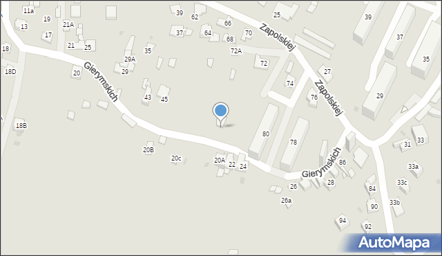 Sosnowiec, Braci Gierymskich, 53, mapa Sosnowca