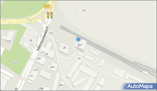 Sosnowiec, Braci Mieroszewskich, 132, mapa Sosnowca