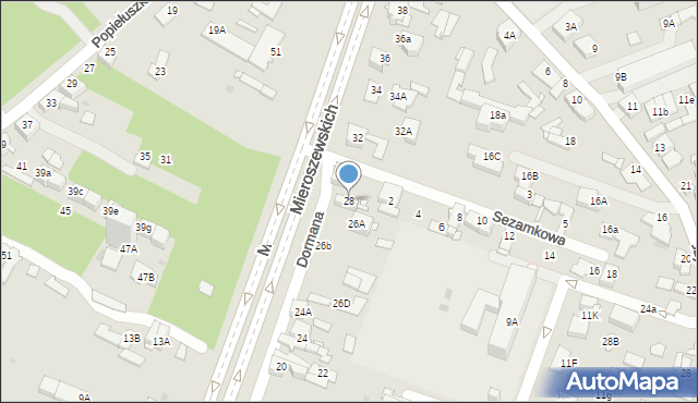 Sosnowiec, Braci Mieroszewskich, 28, mapa Sosnowca