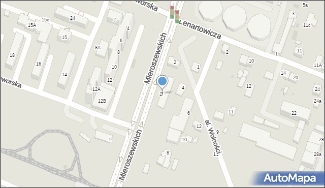 Sosnowiec, Braci Mieroszewskich, 2I, mapa Sosnowca