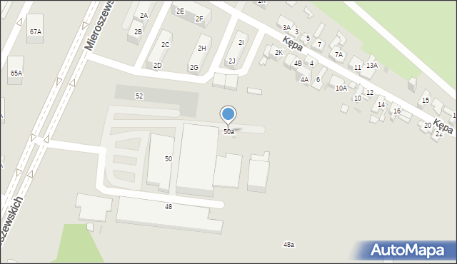 Sosnowiec, Braci Mieroszewskich, 50a, mapa Sosnowca