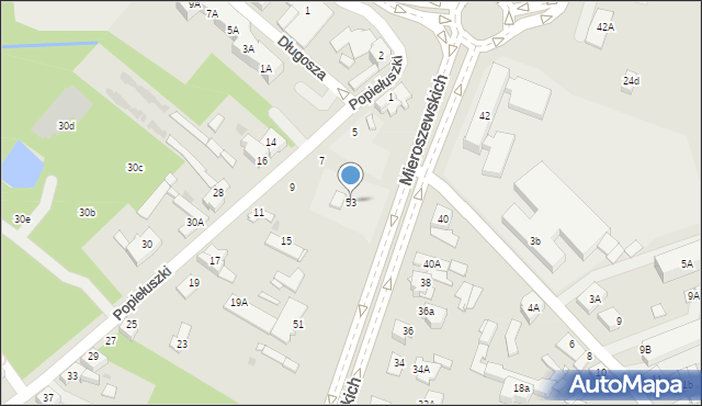 Sosnowiec, Braci Mieroszewskich, 53, mapa Sosnowca