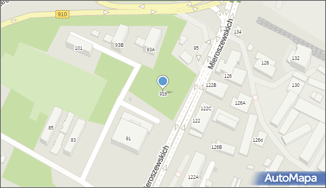 Sosnowiec, Braci Mieroszewskich, 91b, mapa Sosnowca