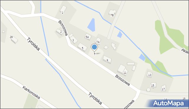 Sosnówka, Brzozowa, 7, mapa Sosnówka