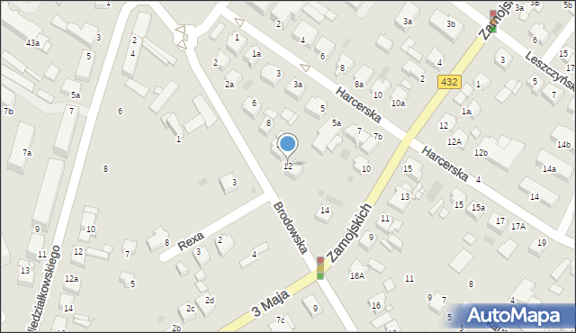 Środa Wielkopolska, Brodowska, 12, mapa Środa Wielkopolska