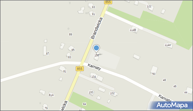 Stalowa Wola, Brandwicka, 106, mapa Stalowa Wola