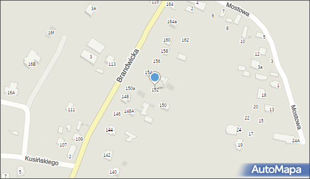 Stalowa Wola, Brandwicka, 152, mapa Stalowa Wola