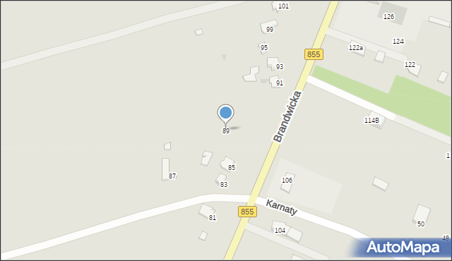 Stalowa Wola, Brandwicka, 89, mapa Stalowa Wola