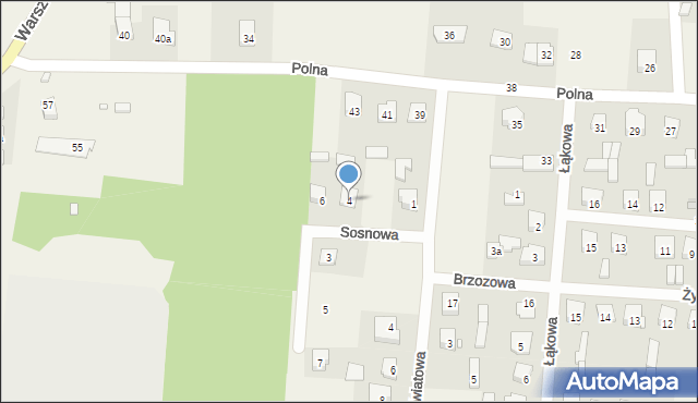 Stanisławów, Brzozowa, 4, mapa Stanisławów