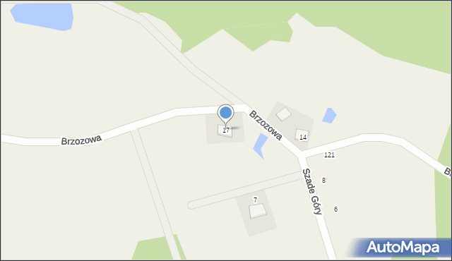 Staniszewo, Brzozowa, 17, mapa Staniszewo