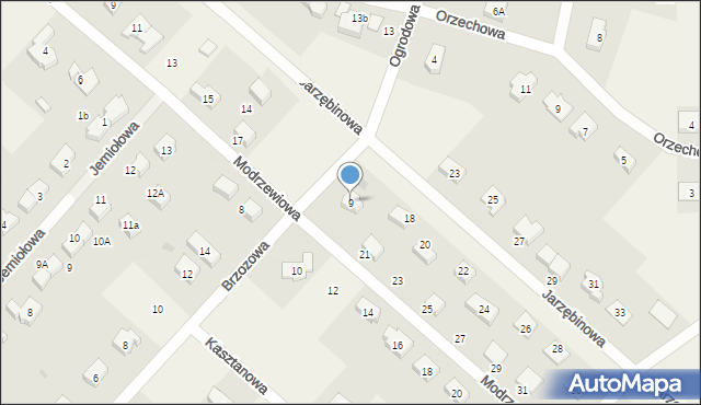 Stanowice, Brzozowa, 9, mapa Stanowice