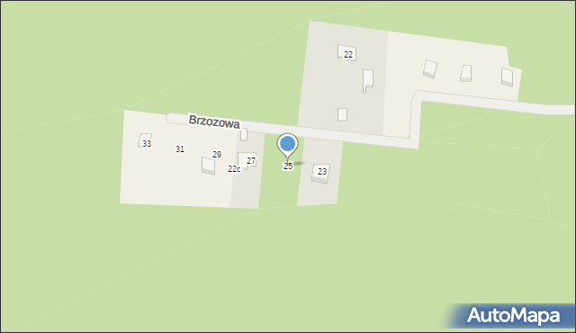 Stara Kiszewa, Brzozowa, 25, mapa Stara Kiszewa