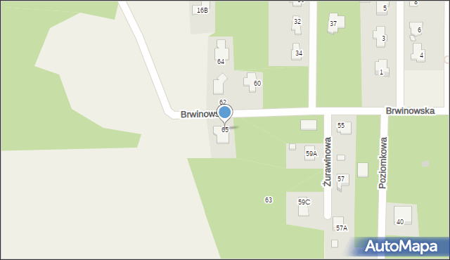 Stara Wieś, Brwinowska, 65, mapa Stara Wieś