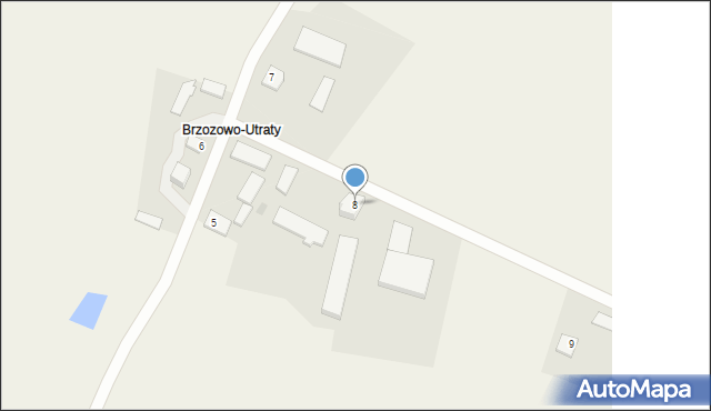 Stare Brzozowo, Brzozowo-Utraty, 8, mapa Stare Brzozowo