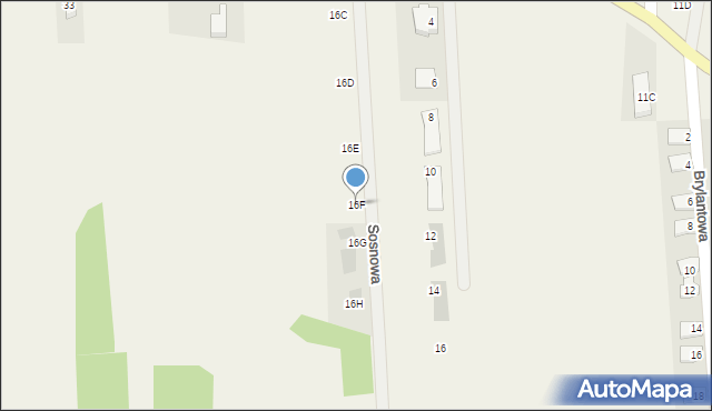 Stare Grochale, Brylantowa, 16F, mapa Stare Grochale