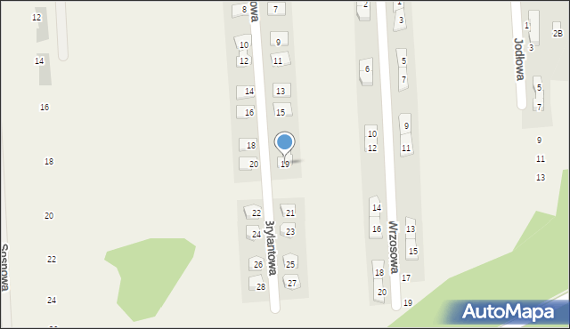 Stare Grochale, Brylantowa, 19, mapa Stare Grochale