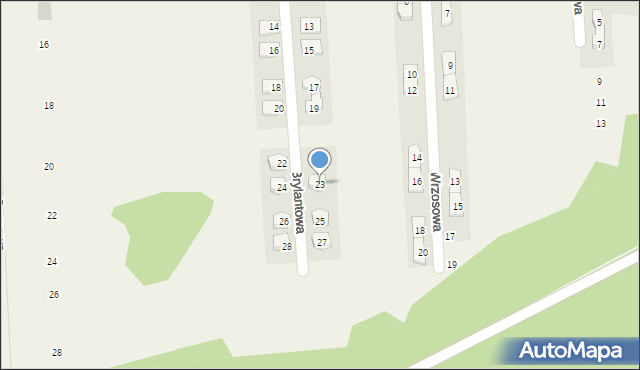 Stare Grochale, Brylantowa, 23, mapa Stare Grochale