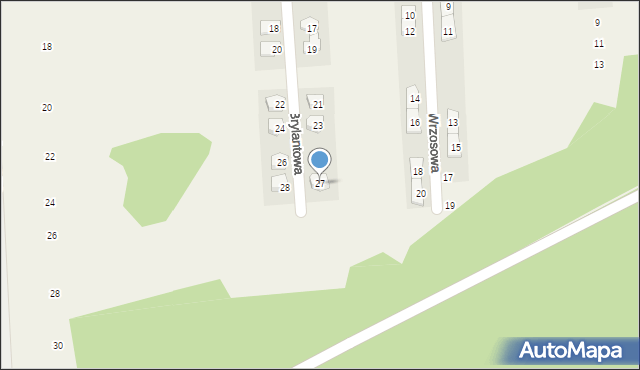 Stare Grochale, Brylantowa, 27, mapa Stare Grochale