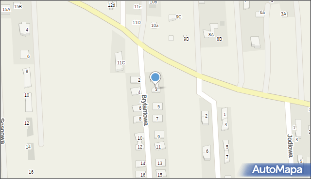 Stare Grochale, Brylantowa, 3, mapa Stare Grochale