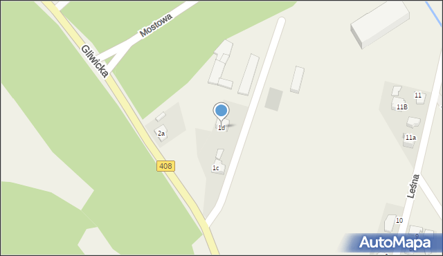 Stare Koźle, Braci Wolnych, 1d, mapa Stare Koźle