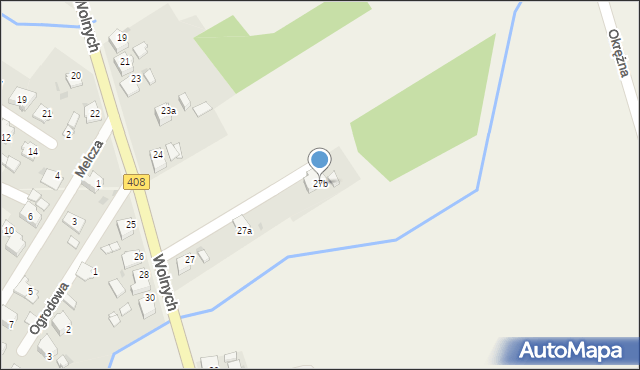 Stare Koźle, Braci Wolnych, 27b, mapa Stare Koźle