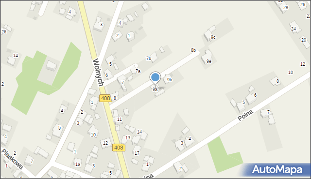 Stare Koźle, Braci Wolnych, 9a, mapa Stare Koźle