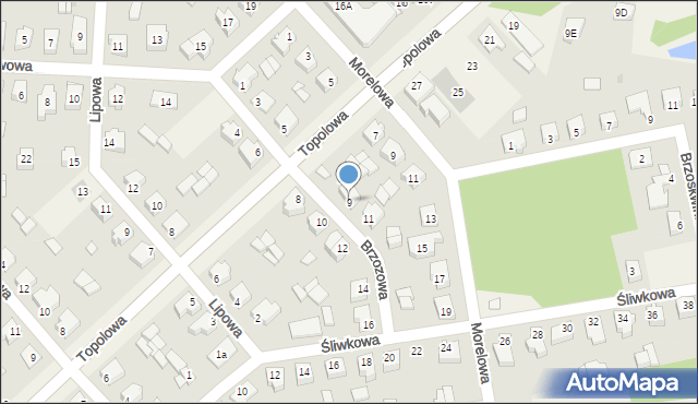 Stare Miasto, Brzozowa, 9, mapa Stare Miasto