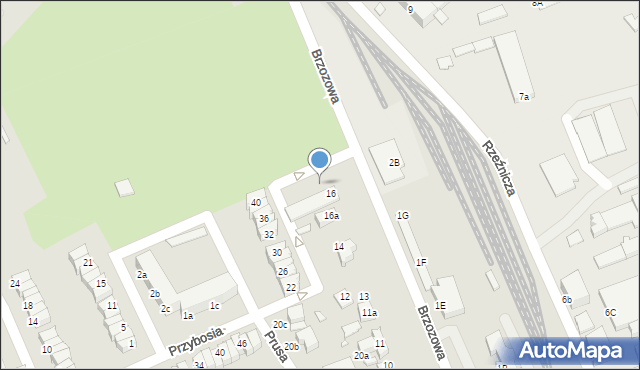 Stargard, Brzozowa, 18, mapa Stargard