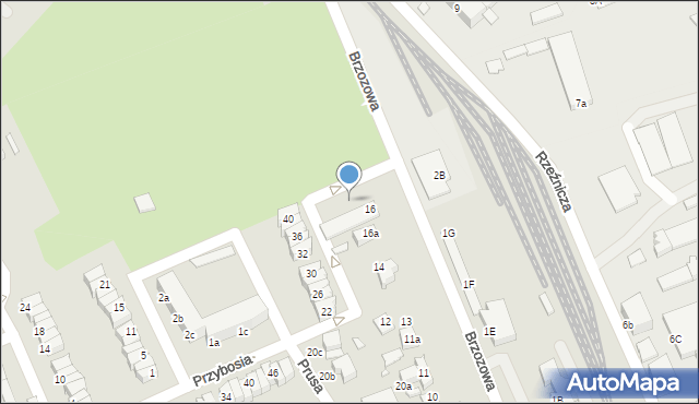 Stargard, Brzozowa, 19, mapa Stargard