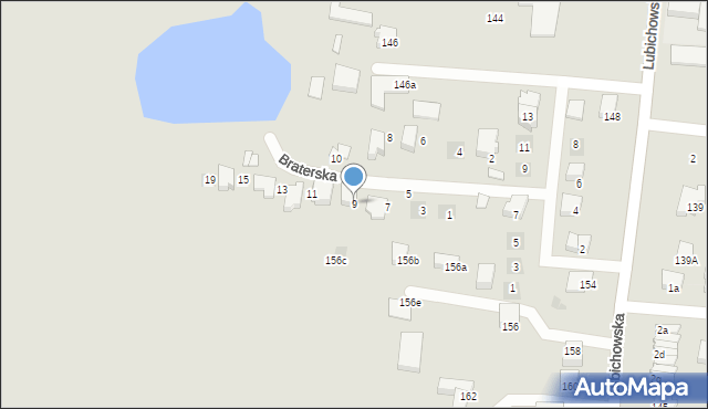 Starogard Gdański, Braterska, 9, mapa Starogard Gdański