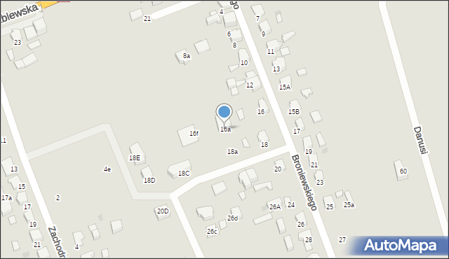 Starogard Gdański, Broniewskiego Władysława, 16a, mapa Starogard Gdański