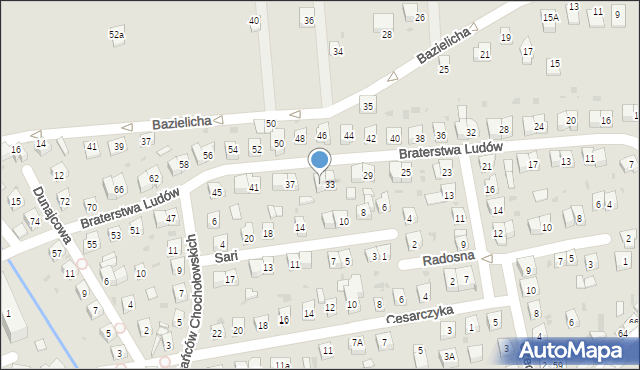 Stary Sącz, Braterstwa Ludów, 35, mapa Stary Sącz