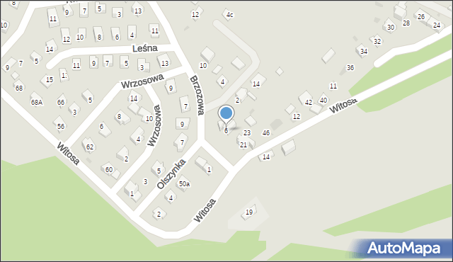 Stary Sącz, Brzozowa, 6, mapa Stary Sącz