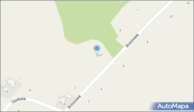 Staszkówka, Brzozowa, 3, mapa Staszkówka