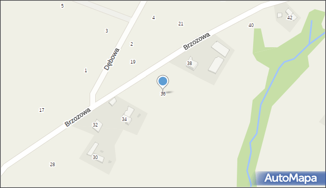 Staszkówka, Brzozowa, 36, mapa Staszkówka