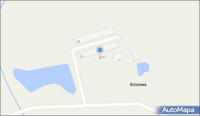 Steblów, Brzozowa, 9, mapa Steblów