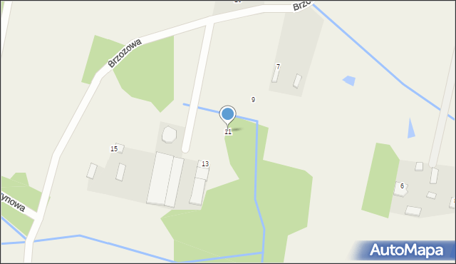 Stefanówka, Brzozowa, 11, mapa Stefanówka