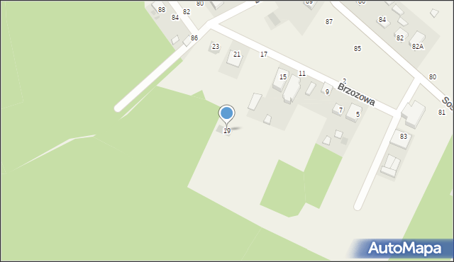 Sterkowiec, Brzozowa, 19, mapa Sterkowiec