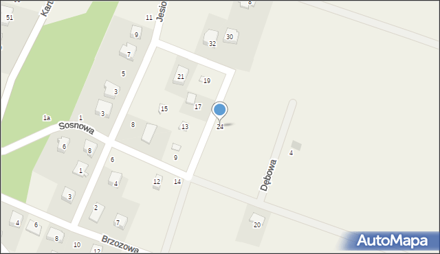 Stężyca, Brzozowa, 24, mapa Stężyca