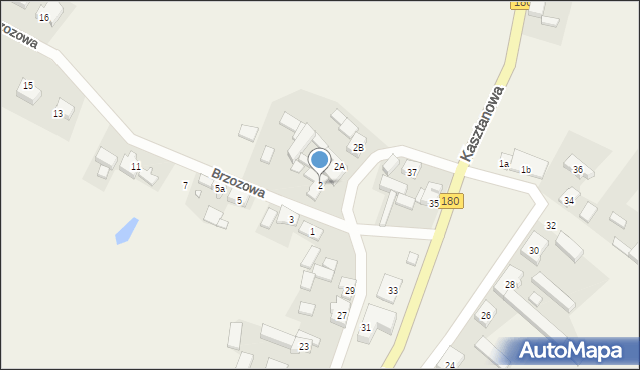 Stobno, Brzozowa, 2, mapa Stobno