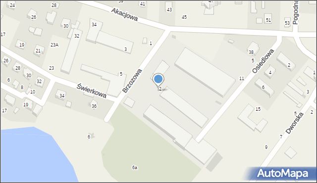 Stróża-Kolonia, Brzozowa, 4, mapa Stróża-Kolonia