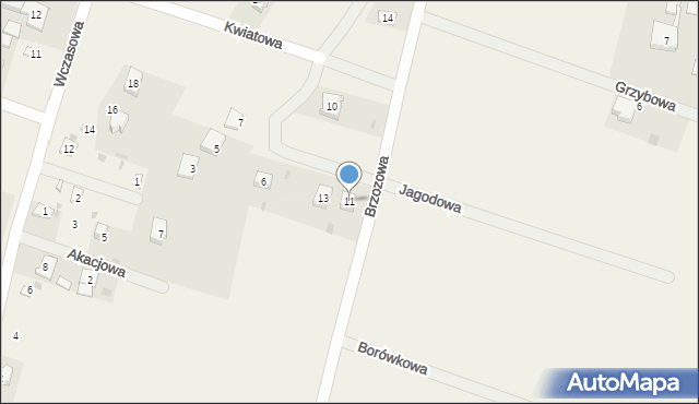 Strumiany, Brzozowa, 11, mapa Strumiany