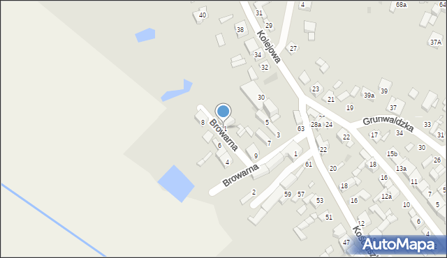 Stryków, Browarna, 11, mapa Stryków