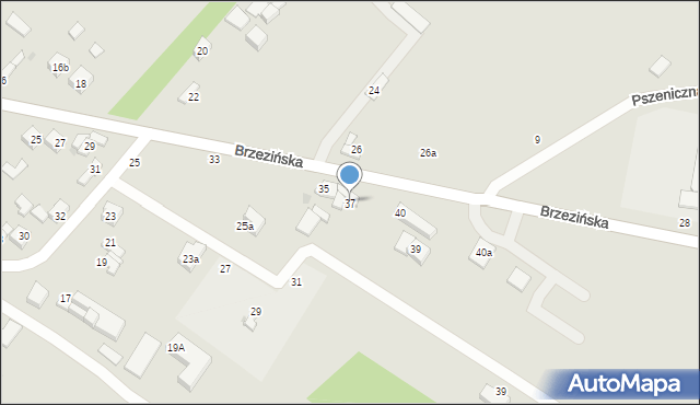 Stryków, Brzezińska, 37, mapa Stryków