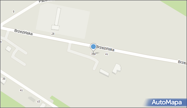Stryków, Brzezińska, 39a, mapa Stryków
