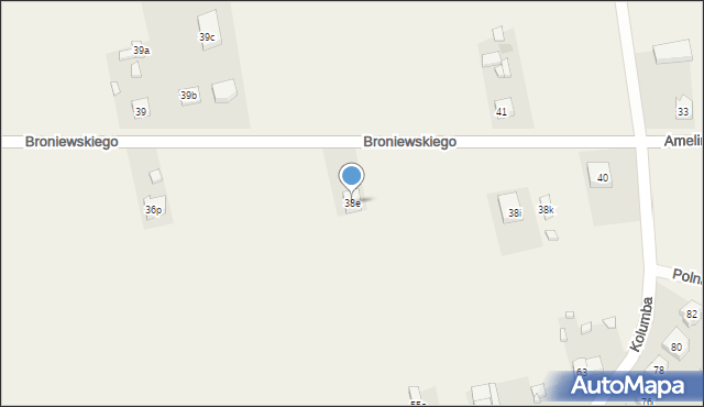 Strzałków, Broniewskiego, 38e, mapa Strzałków