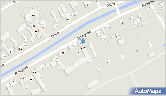 Strzegom, Brzegowa, 43a, mapa Strzegom
