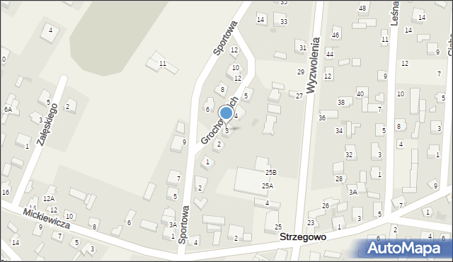 Strzegowo, Braci Grochowskich, 3, mapa Strzegowo